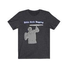 Load image into Gallery viewer, Bible Style Bagging_ Grey outline Unisex Jersey Short Sleeve Tee