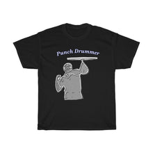 Load image into Gallery viewer, Punch Drummer outline Unisex Heavy Cotton Tee