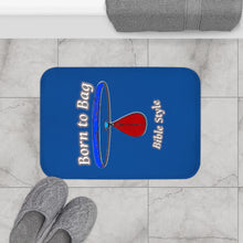 Load image into Gallery viewer, Born to Bag_Blue Bath Mat