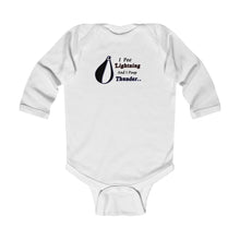 Load image into Gallery viewer, I pee lightning and Poop Thunder_Infant Long Sleeve Bodysuit
