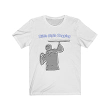 Load image into Gallery viewer, Bible Style Bagging_ Grey outline Unisex Jersey Short Sleeve Tee