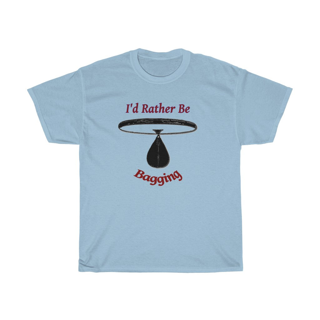 I'd Rather Be Bagging RED Unisex Heavy Cotton Tee